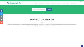 
                            2. apps.lotuslive.com - Log In - showsiteinf.org