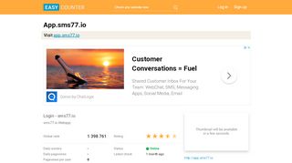 
                            6. App.sms77.io: Login - sms77.io - Easy Counter