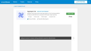 
                            3. Apptopia Lite | Mobile Marketplace Apps | Crunchbase