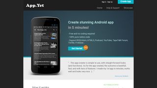 
                            4. AppYet - App Creator | Create Android App FREE!