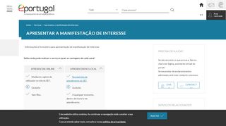 
                            2. Apresentar a manifestação de interesse - ePortugal.gov.pt