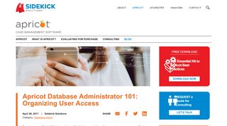 
                            7. Apricot Database Administrator 101: Organizing …