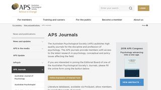 
                            5. APS Journals | APS - psychology.org.au