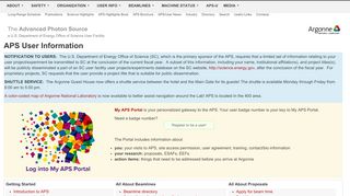 
                            10. APS User Information | Advanced Photon Source