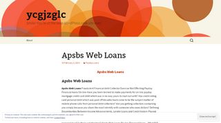 
                            7. Apsbs Web Loans | ycgjzglc