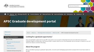 
                            2. APSC Graduate development portal | Australian Public Service ...