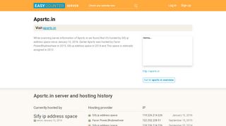 
                            7. Apsrtc.in server and hosting history