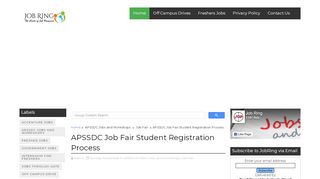 
                            8. APSSDC Job Fair Student Registration Process - jobring.in