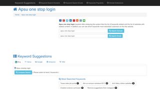 
                            7. Apsu one stop login