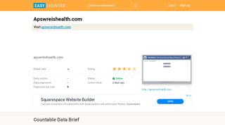 
                            6. Apswreishealth.com: apswreishealth.com - Easy Counter