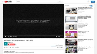 
                            9. APsystems Microinverter Monitor EMA Demo - YouTube