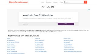 
                            7. aptdc.in - APTDC Login - sitesinformation.com