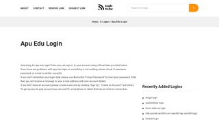 
                            9. Apu Edu Login - Sign In to Account in One Click - Login Radar