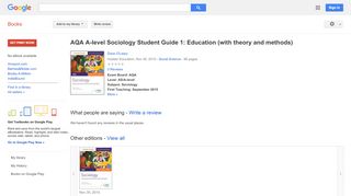 
                            8. AQA A-level Sociology Student Guide 1: Education (with theory and ...