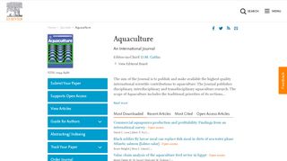 
                            1. Aquaculture - Journal - Elsevier