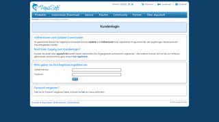 
                            7. AquaSoft - Kundenlogin