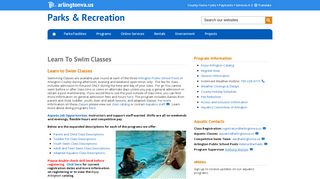 
                            3. Aquatics - Learn To Swim Classes Arlington - Parks & Recreation