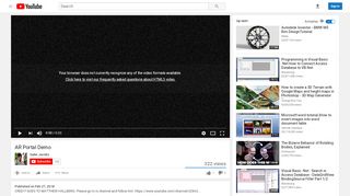 
                            3. AR Portal Demo - YouTube