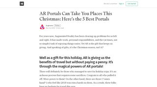 
                            3. AR Portals Can Take You Places This Christmas: Here's the 5 Best ...