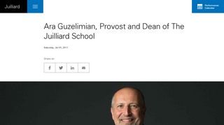 
                            4. Ara Guzelimian, Provost and Dean of The Juilliard School at ...