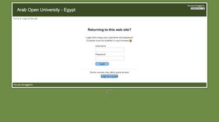 
                            1. Arab Open University - Egypt: Login to the site - …