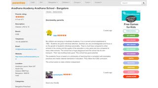 
                            3. Aradhana Academy Aradhana School - Bangalore - Reviews ...