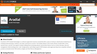 
                            5. Aradial Reviews and Pricing 2019 - sourceforge.net