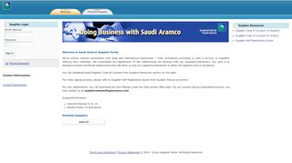 
                            6. Aramco iSupplier Portal - Welcome