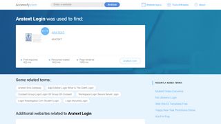 
                            5. Aratext Login at top.accessify.com