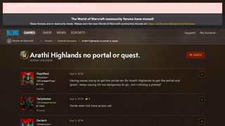 
                            3. Arathi Highlands no portal or quest. - World of Warcraft Forums ...