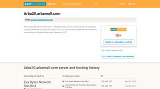 
                            3. Arba20.arbamall.com server and hosting history