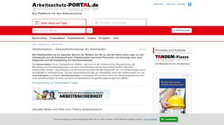 
                            3. Arbeitsmedizin - wichtige Infos im Arbeitsschutz-Portal