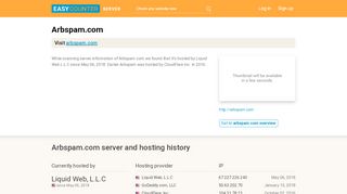 
                            6. Arbspam.com server and hosting history