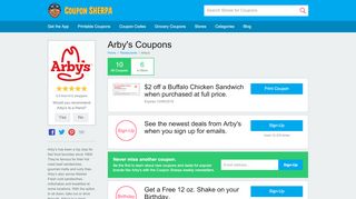 
                            5. Arby's Coupons: 11 Coupons for September 2019