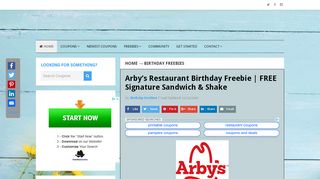 
                            3. Arby’s Restaurant Birthday Freebie | FREE Signature ...