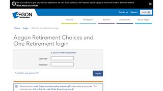 
                            6. ARC and One Retirement Login - Aegon UK