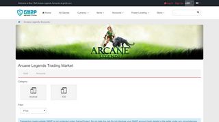 
                            6. Arcane Legends Accounts - IOS - gm2p.com …