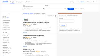 
                            9. Arcgis Developer Jobs, Employment | Indeed.com