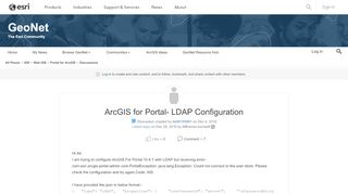 
                            5. ArcGIS for Portal- LDAP Configuration | GeoNet, The Esri Community ...