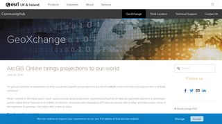 
                            9. ArcGIS Online brings projections to our world — CommunityHub