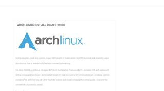 
                            7. ARCH LINUX INSTALL DEMYSTIFIED - Charles LAbri Anderson