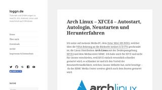 
                            9. Arch Linux – XFCE4 – Autostart, Autologin, Neustarten und ...