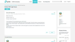 
                            6. Archer C20 Login Issue - TP-Link SOHO Community