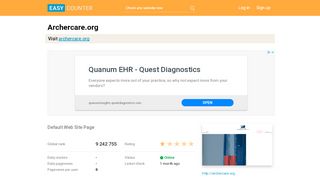 
                            6. Archercare.org: Default Web Site Page - easycounter.com