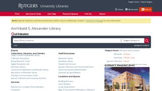 
                            5. Archibald S. Alexander Library | Rutgers University Libraries