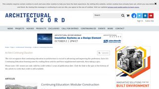 
                            4. Architect Continuing Education - Architectural Record