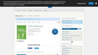 
                            3. Archiv der Mathematik - springer.com