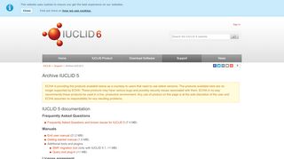 
                            2. Archive IUCLID 5 - IUCLID