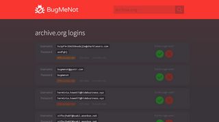 
                            5. archive.org passwords - BugMeNot