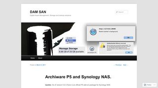 
                            6. Archiware P5 and Synology NAS. | DAM SAN